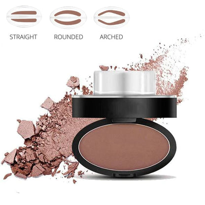 ⏳🔥LIMITED-TIME 49% OFF! ⏰✨Buy 1 Get 1 Free -ONLY ￡11.99!!🖌️50K+ Sold!!!🖤Eyebrow Stamp Powder Kit with Applicator Brush, One Press Perfect Brow Stamp, Waterproof Long Lasting 24H Wear Eyebrow Makeup for Lazy Daily Salon-Like Brows