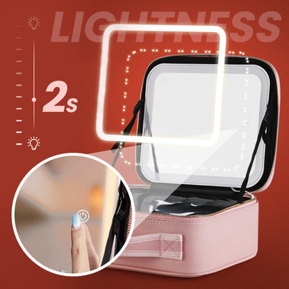 ✨49% OFF & Free Shipping ✨ Flawless Makeup Anywhere – Portable LED Mirror Makeup Bag! ✨