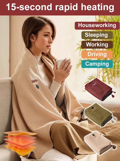 🏆LAST DAY 49% OFF🧣Draagbare USB Verwarmde Deken om te Dragen
