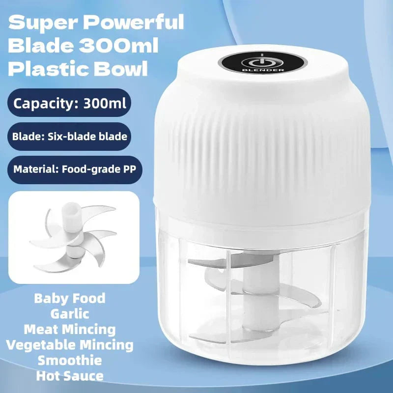 🧄 49% OFF! ⚡ Cordless Mini Electric Garlic Chopper – Powerful & Efficient, Easy to Clean & Perfect for the Kitchen 🔪