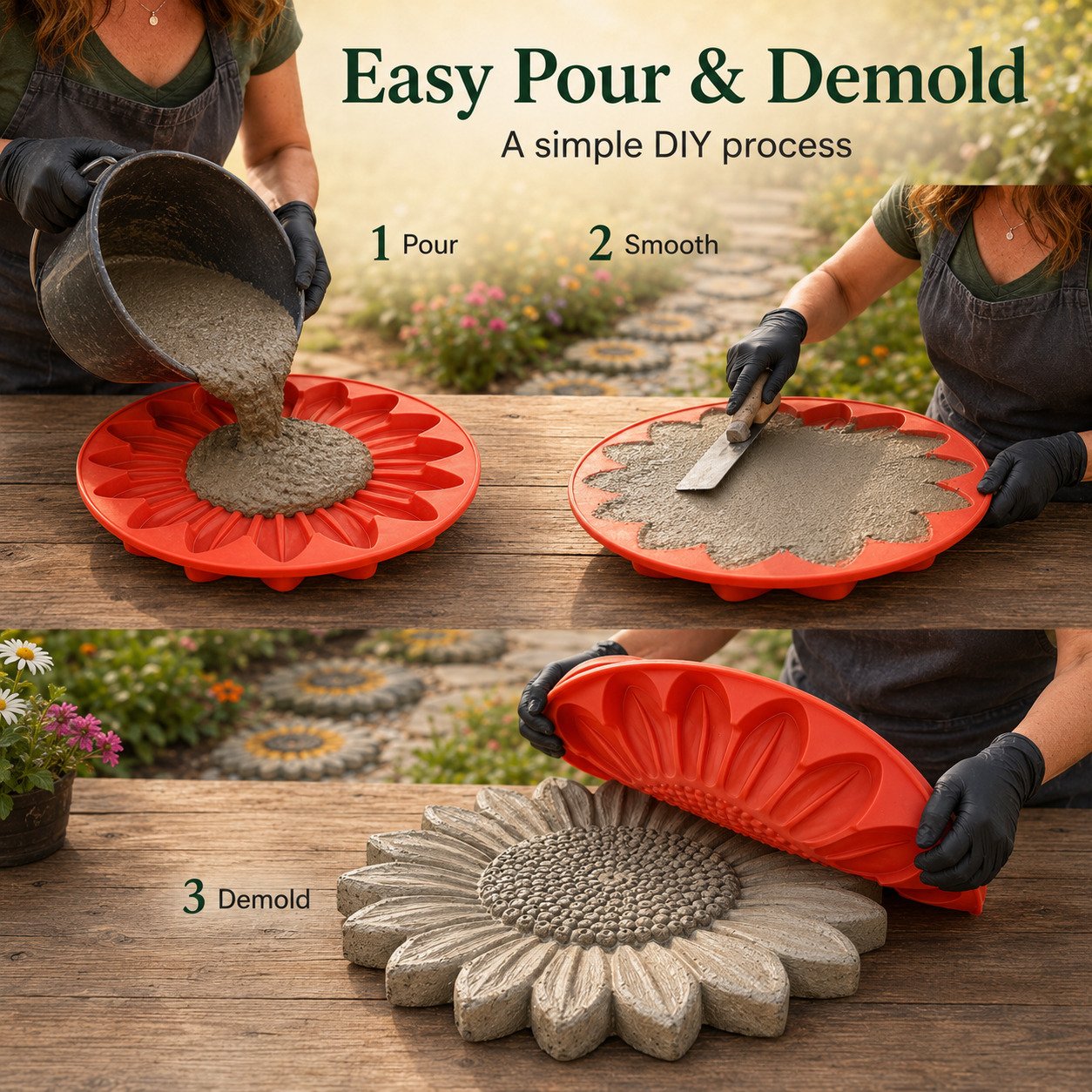 🌻 49% OFF NOW! 🎨 Reusable Garden Art Mold – Creative designs, durable & easy to use – Create unique garden decor with ease ✨