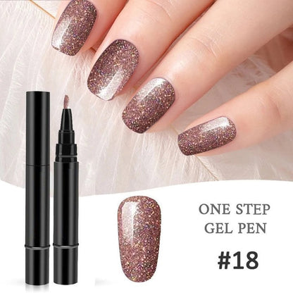 💅👣 Limited Time Buy 1 Get 1 Free! ✨One Step Nail Gel Pen🎨Free handheld mini UV nail lamp💡