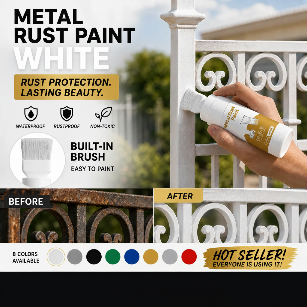 Metal Rust Paint White