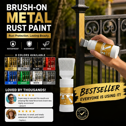 Brush-On Metal Rust Paint Gold