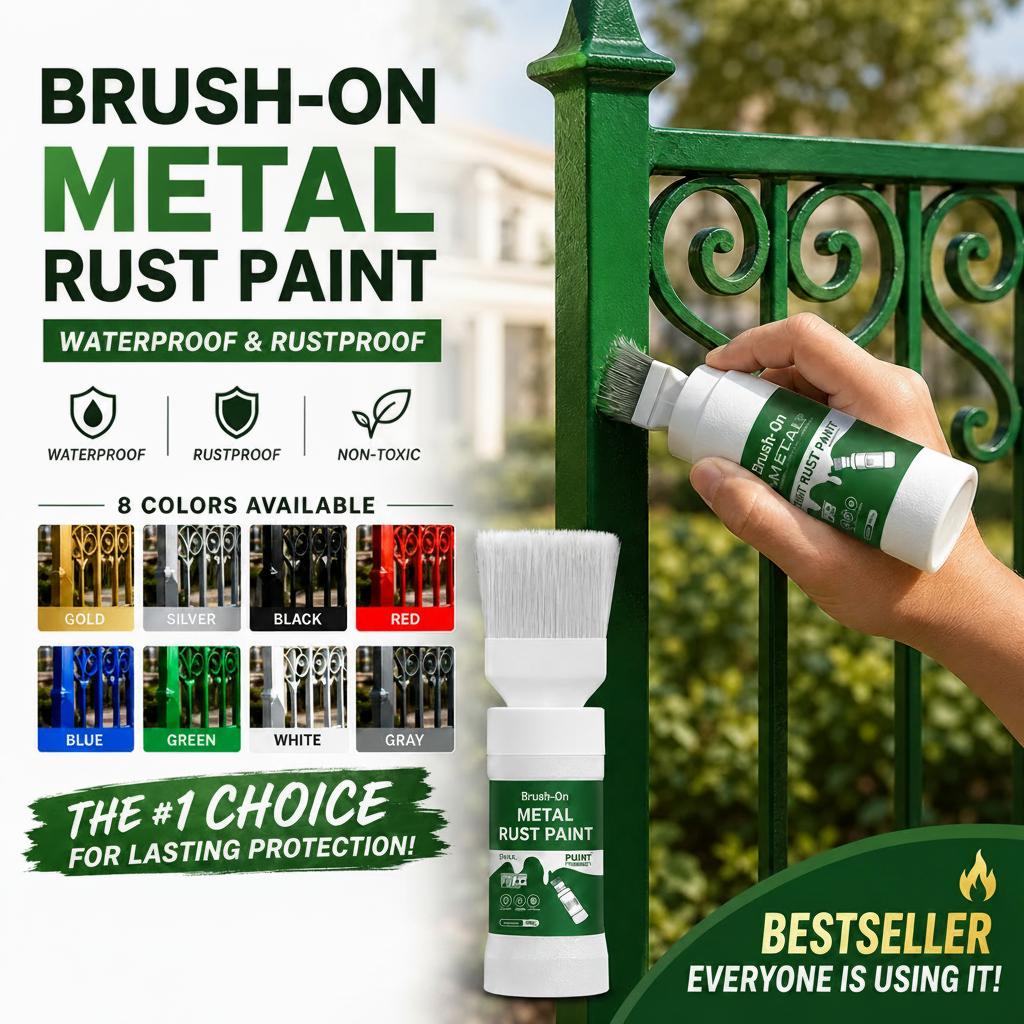 Brush-On Metal Rust Paint Green