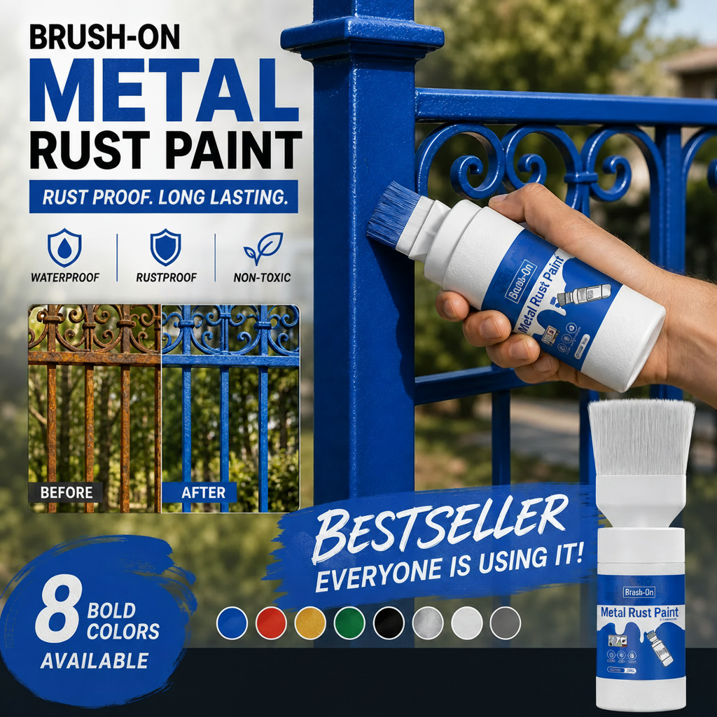Brush-On Metal Rust Paint Blue