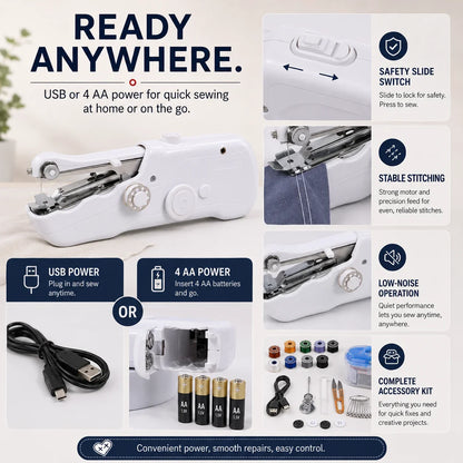 🔥HOT SALE 49% OFF🧵 Mini Electric Sewing Machine – Lightweight, Portable & Easy to Use! ✨