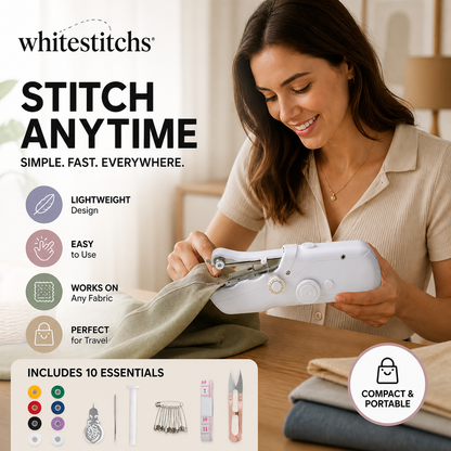 🔥HOT SALE 49% OFF🧵 Mini Electric Sewing Machine – Lightweight, Portable & Easy to Use! ✨