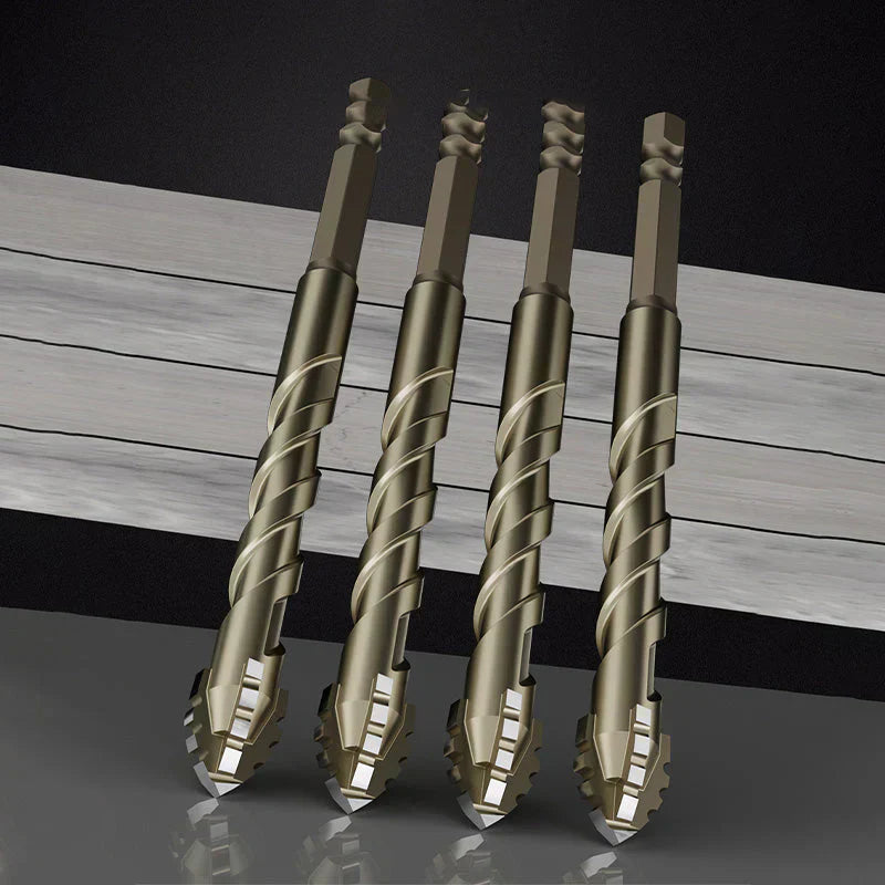🔥Hot Sale $11.99/set🔥New Four-Flute Sawtooth Eccentric Drill Bit Set(1 Set 4 PCS)