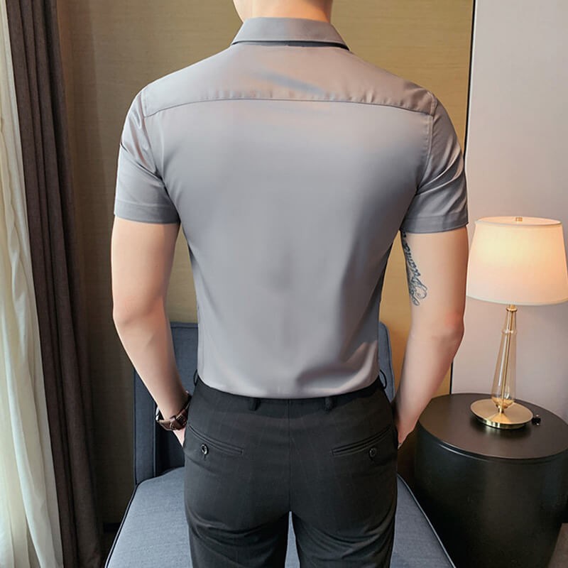 🔥Summer Special Offer👔Men's ice-silk high elasticity short sleeve shirts