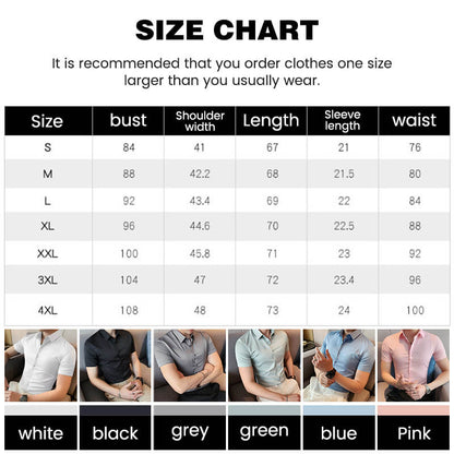 🔥Summer Special Offer👔Men's ice-silk high elasticity short sleeve shirts