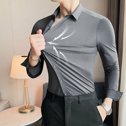 🔥Summer Special Offer👔Men's ice-silk high elasticity short sleeve shirts
