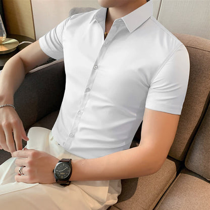 🔥Summer Special Offer👔Men's ice-silk high elasticity short sleeve shirts