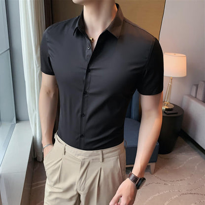 🔥Summer Special Offer👔Men's ice-silk high elasticity short sleeve shirts