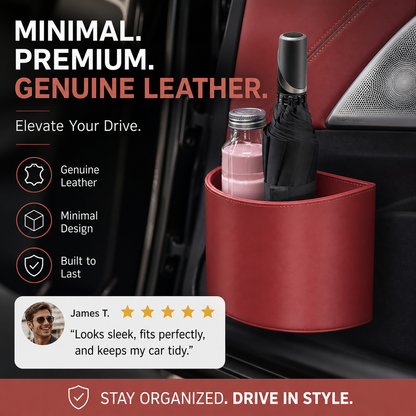 🥳2026 HOT SALE🥳💞50K+ SOLD!🚗🧺 49% OFF! Leather Car Door Cup Holder – Wide‑mouth opening, easy reach for drinks & phone. Clip‑on secure fit. PU leather, tough & stylish. 🛡️✨