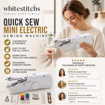 🔥HOT SALE 49% OFF🧵 Mini Electric Sewing Machine – Lightweight, Portable & Easy to Use! ✨