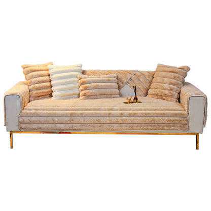 🏆LAST DAY 49% OFF🛋️Rabbit Fur Non-Slip Plush Sofa Cover