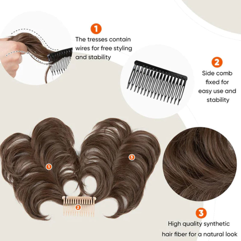 👱♀️ LIMITED-TIME 49% OFF! ✨ Clip-In Messy Side Comb Hair Bun – Instant Voluminous Updo, Heat Resistant 🎀