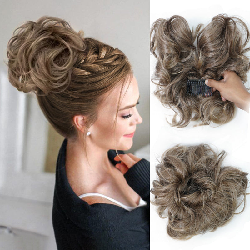 👱♀️ LIMITED-TIME 49% OFF! ✨ Clip-In Messy Side Comb Hair Bun – Instant Voluminous Updo, Heat Resistant 🎀