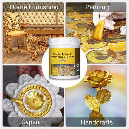 ⏳52% off!💛Weather Resistant Water-based Gold Paint💛