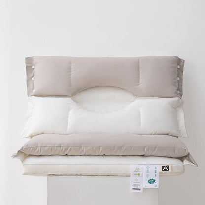 🛏️ LIMITED-TIME 49% OFF! ✨ Soft and Hard Dual-Zone Neck Support Pillow – Ergonomic, Breathable, Washable 😴