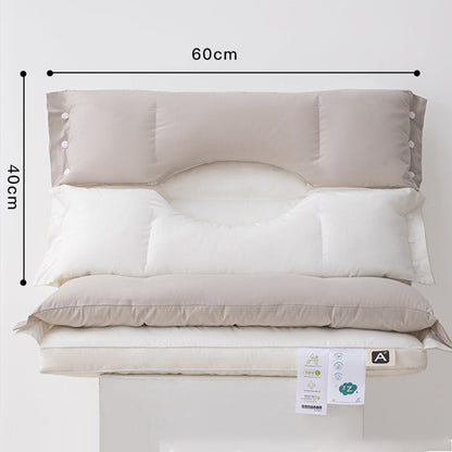 🛏️ LIMITED-TIME 49% OFF! ✨ Soft and Hard Dual-Zone Neck Support Pillow – Ergonomic, Breathable, Washable 😴