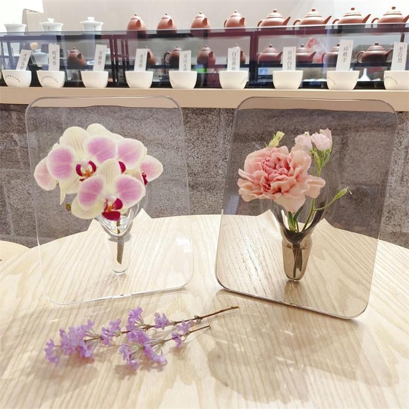 🏺 LIMITED-TIME 49% OFF! 💥 Photo Frame Shaped Clear Flower Vase – Nordic Style, Acrylic, Desktop Decor ✨