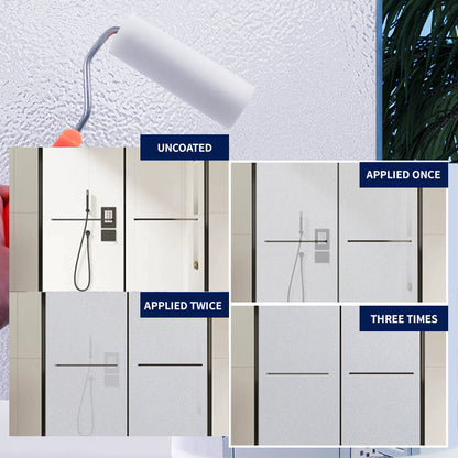 🔥Big Sale 49% OFF🔥Waterproof UV Resistant Frosted Glass Paint with Roller Brush