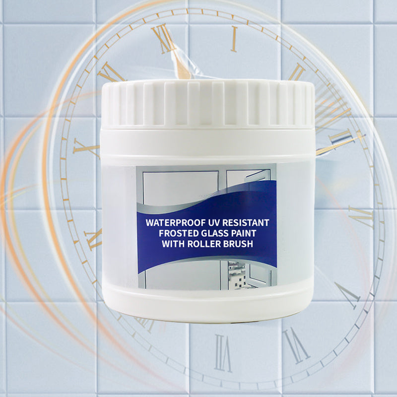 🔥Big Sale 49% OFF🔥Waterproof UV Resistant Frosted Glass Paint with Roller Brush