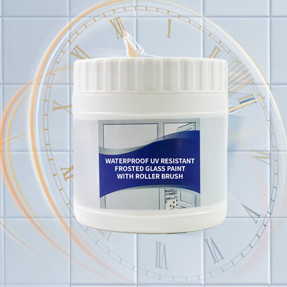 🔥Big Sale 49% OFF🔥Waterproof UV Resistant Frosted Glass Paint with Roller Brush