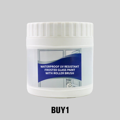 🔥Big Sale 49% OFF🔥Waterproof UV Resistant Frosted Glass Paint with Roller Brush