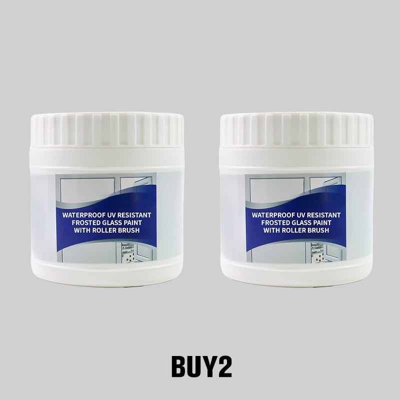 🔥Big Sale 49% OFF🔥Waterproof UV Resistant Frosted Glass Paint with Roller Brush