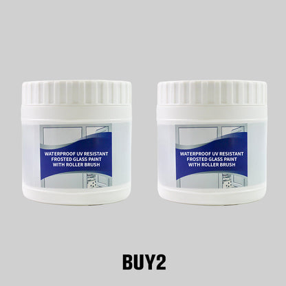 🔥Big Sale 49% OFF🔥Waterproof UV Resistant Frosted Glass Paint with Roller Brush