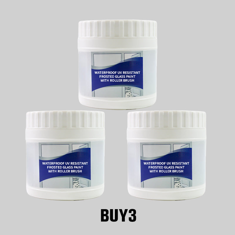 🔥Big Sale 49% OFF🔥Waterproof UV Resistant Frosted Glass Paint with Roller Brush