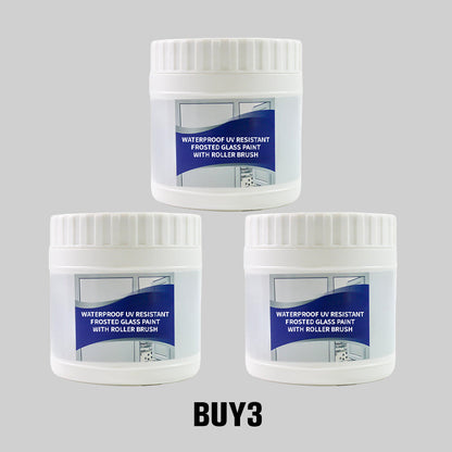 🔥Big Sale 49% OFF🔥Waterproof UV Resistant Frosted Glass Paint with Roller Brush