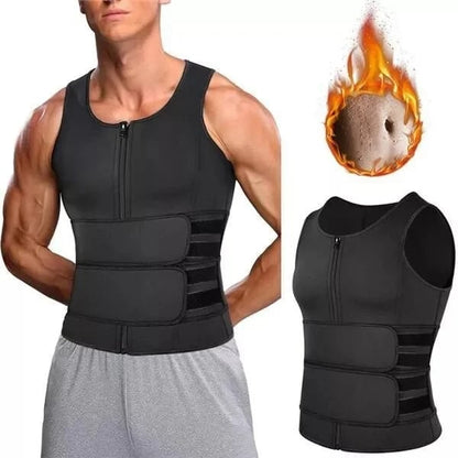 📢📢49%  OFF !! ⏰Men's Shapewear Sauna Vest Waist Trainer Double Belt🔥