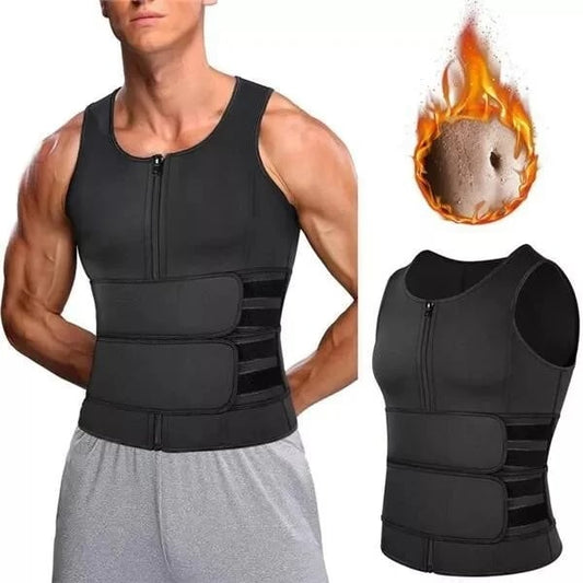 📢📢49%  OFF !! ⏰Men's Shapewear Sauna Vest Waist Trainer Double Belt🔥