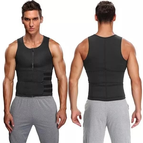 📢📢49%  OFF !! ⏰Men's Shapewear Sauna Vest Waist Trainer Double Belt🔥
