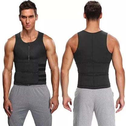 📢📢49%  OFF !! ⏰Men's Shapewear Sauna Vest Waist Trainer Double Belt🔥