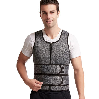 📢📢49%  OFF !! ⏰Men's Shapewear Sauna Vest Waist Trainer Double Belt🔥