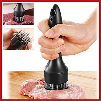 🥩  Stainless Steel Meat Tenderizer Needle – 21 Blades, Fast Marinade, Easy Clean 🔪