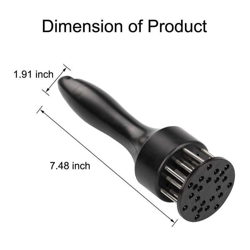 🥩  Stainless Steel Meat Tenderizer Needle – 21 Blades, Fast Marinade, Easy Clean 🔪