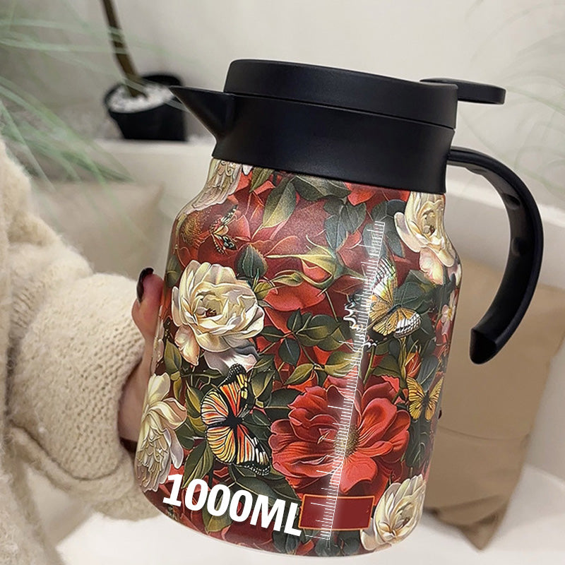 🥳2026 HOT SALE🥳💞50K+ SOLD!🌿🍵 Flash Sale 49% Off! Insulated Teapot with Strainer – Brew whole leaf tea freely. Stays hot for hours, pours perfectly. Your quiet moment companion. 🍂☕