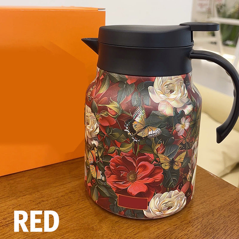 🥳2026 HOT SALE🥳💞50K+ SOLD!🌿🍵 Flash Sale 49% Off! Insulated Teapot with Strainer – Brew whole leaf tea freely. Stays hot for hours, pours perfectly. Your quiet moment companion. 🍂☕