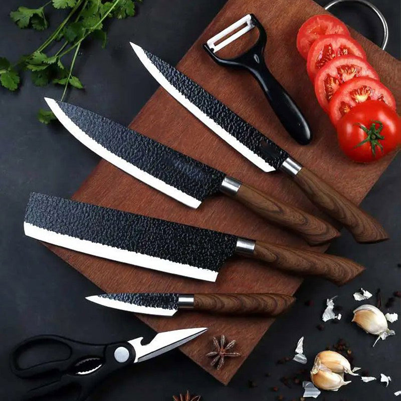 【📦 Limited-time 49% OFF】🔪🔥 Professional stainless steel kitchen knife set – 6 pieces, sharp & durable