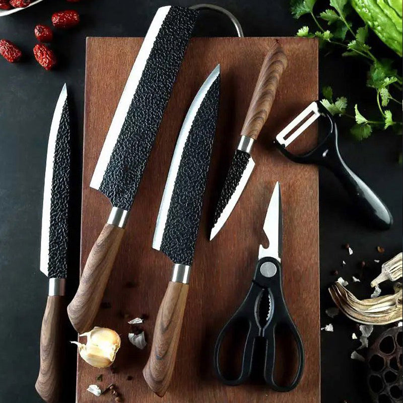 【📦 Limited-time 49% OFF】🔪🔥 Professional stainless steel kitchen knife set – 6 pieces, sharp & durable