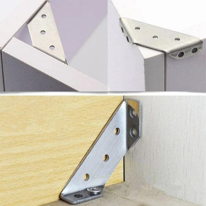 🔥Hot Sale 49% OFF🔥🔧 UNIVERSAL STAINLESS STEEL FURNITURE CORNER BRACES — Triangular Stability Reinforcement | Rust-Proof Structural Support & Easy Install 🔧