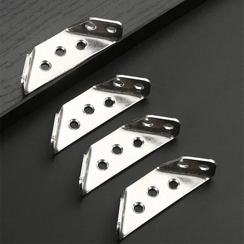 🔥Hot Sale 49% OFF🔥🔧 UNIVERSAL STAINLESS STEEL FURNITURE CORNER BRACES — Triangular Stability Reinforcement | Rust-Proof Structural Support & Easy Install 🔧