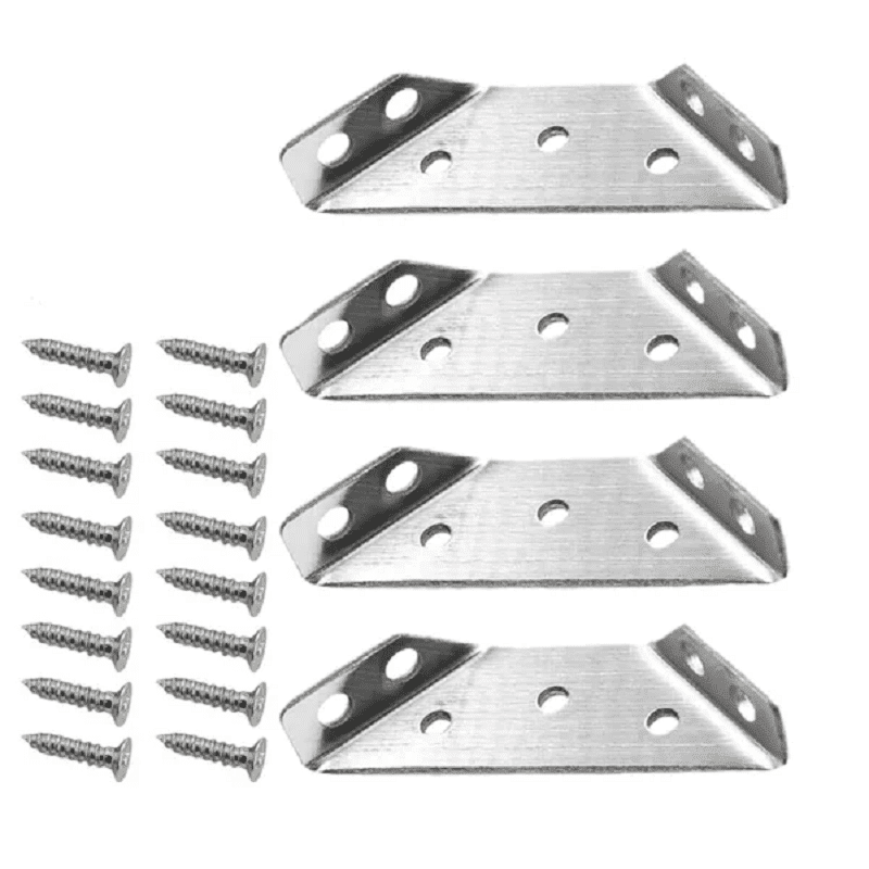 🔥Hot Sale 49% OFF🔥🔧 UNIVERSAL STAINLESS STEEL FURNITURE CORNER BRACES — Triangular Stability Reinforcement | Rust-Proof Structural Support & Easy Install 🔧
