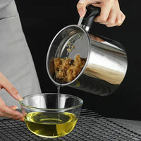 🍳 LIMITED-TIME 49% OFF! ✨ 304 Stainless Steel Oil Keeper with Filter – Food-Grade, Fine Mesh, Drip-Proof 🛡️